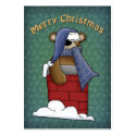 Merry Christmas Bear business cards by Christmas_Store Merry Christmas Bear business cards