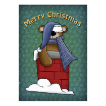 Merry Christmas Bear business cards