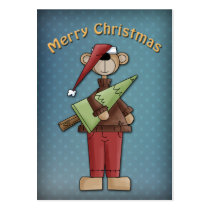 Merry Christmas Bear business cards by Christmas_Store Merry Christmas Bear business cards