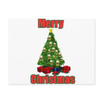 Merry christmas beer tree postcard