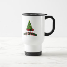 Merry christmas beer tree with presents mug