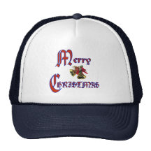 Merry Christmas bell Mesh Hats