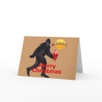 Merry Christmas Bigfoot Greeting Card