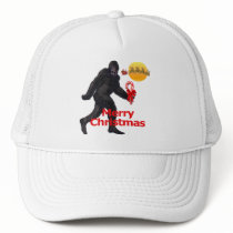 Merry Christmas Bigfoot Mesh Hat
