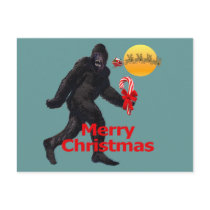 Merry Christmas Bigfoot Post Card