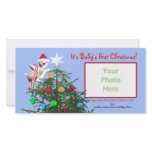 Merry Christmas Bird - Baby's First Christmas Photo Card Template