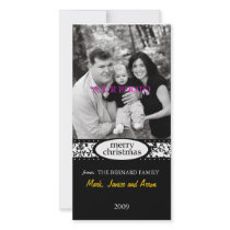 merry christmas black white ribbon photo cards by lbmulti merry christmas black white ribbon photo cards