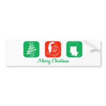 Merry Christmas (Blocks) bumper stickers by LushLaundry Merry Christmas (Blocks) bumper stickers