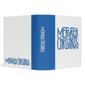Merry Christmas blue Binder binder