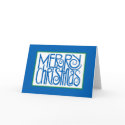 Merry Christmas Blue Card
