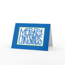 Merry Christmas Blue Card