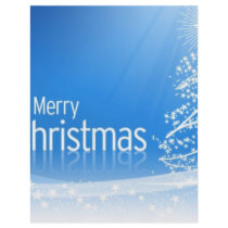 Merry Christmas Blue flyers