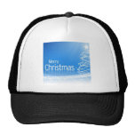 Merry Christmas Blue Mesh Hats