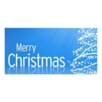 Merry Christmas Blue photo cards