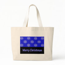 Merry Christmas Blue Snow Flake bags