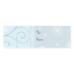 Merry Christmas Blue Snowflakes Gift Tags Business Card Template