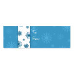 Merry Christmas Blue White Snowflakes Gift Tags Business Cards