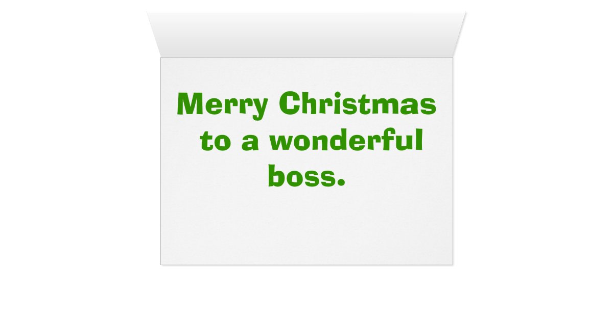 Merry Christmas Boss Card | Zazzle