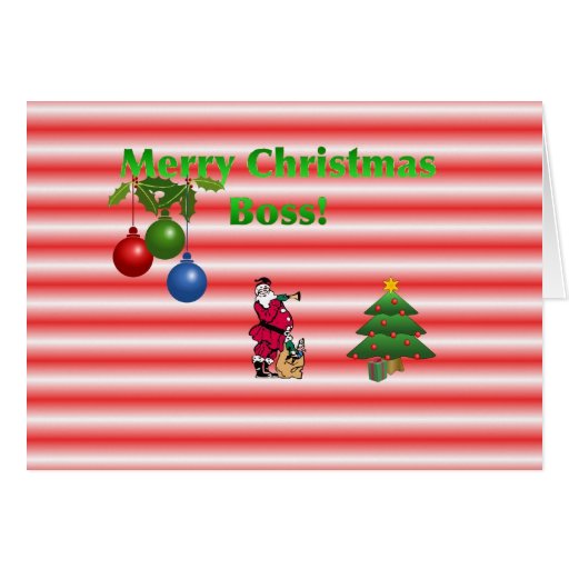 Merry Christmas Boss Card | Zazzle