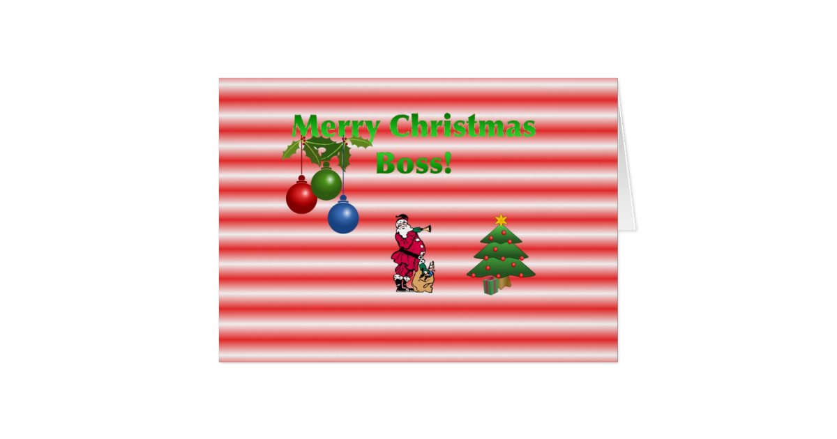 Merry Christmas Boss Card Zazzle
