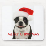 Merry Christmas Boston Santa Mousepad