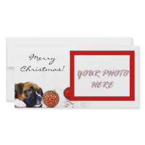 Merry Christmas Boxer puppy photocard by ritmoboxer Merry Christmas Boxer puppy photocard