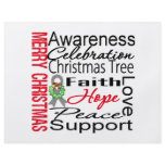 Merry Christmas Brain Cancer Ribbon Collage flyers