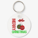 Merry Christmas Bulb Ribbon Ornanment keychains by giftsforawareness Merry Christmas Bulb Ribbon Ornanment keychains
