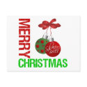 Merry Christmas Bulb Ribbon Ornanment postcards by giftsforawareness Merry Christmas Bulb Ribbon Ornanment postcards