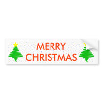 Merry Christmas Bumper Sticker bumper stickers by janbalaya Merry Christmas Bumper Sticker bumper stickers