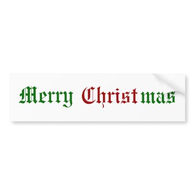 Merry Christmas Bumper Sticker