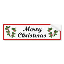 Merry Christmas Bumper Sticker bumper stickers by AJsGraphics Merry Christmas Bumper Sticker bumper stickers