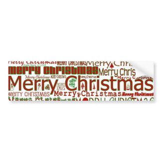 Merry Christmas Bumper Sticker bumpersticker