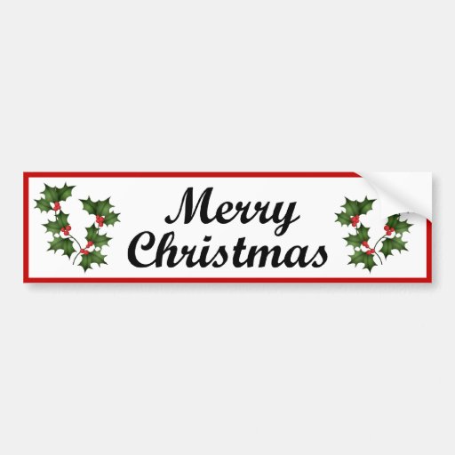 Merry Christmas Bumper Sticker Zazzle