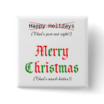 Merry Christmas Pinback Buttons