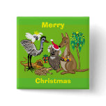 Merry Christmas Pinback Buttons
