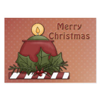Merry Christmas Candle business cards
