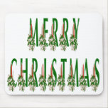Merry Christmas Candle Font mousepads