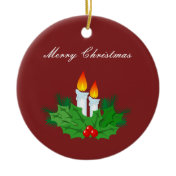 Merry Christmas Candle Ornament