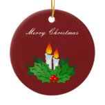 Merry Christmas Candle Ornament