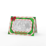 Merry Christmas Candy Cane Border Greeting Cards