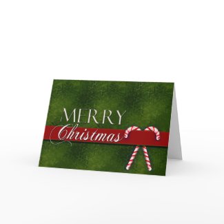 Merry Christmas candy cane card card
