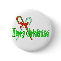 Merry Christmas Candy Canes buttons
