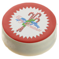 Merry Christmas Candy Canes Chocolate Dipped Oreo