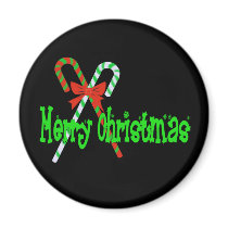Merry Christmas Candy Canes magnets