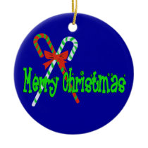 Merry Christmas Candy Canes ornaments