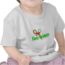 Merry Christmas Candy Canes t-shirts