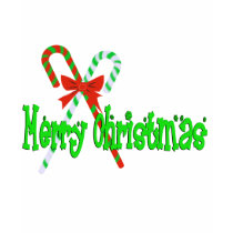 Merry Christmas Candy Canes t-shirts