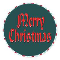 MERRY CHRISTMAS & CANDY WREATH by SHARON SHARPE stickers by sharonsharpe MERRY CHRISTMAS & CANDY WREATH by SHARON SHARPE stickers