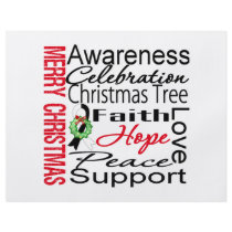 Merry Christmas Carcinoid Cancer Ribbon Collage flyers by cancerapparel Merry Christmas Carcinoid Cancer Ribbon Collage flyers